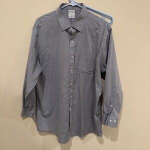 Brooks Brothers 1818 REGENT 17.5 32/33 All Cotton Button Long Sleeve Dress Shirt